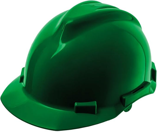 10 Pack of Green Safety Helmets