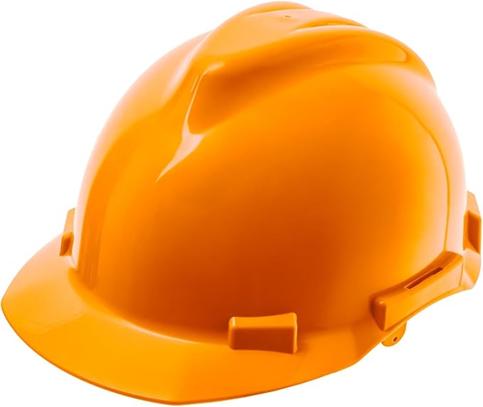 10 Pack of Orange Safety Helmets